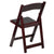 Mahogany Wood Folding Chair with Black Seat Rental