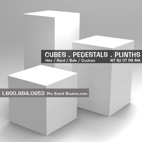 Display Cube, White - 24in x 24in x 24in (DF) - DISPLAY / PROP ONLY